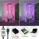 RGB USB  LED Copper Wire Light String Holiday Decoration Light String Bluetooth Mobile APP Control - Image 5