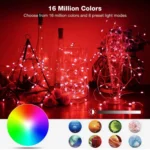 RGB USB  LED Copper Wire Light String Holiday Decoration Light String Bluetooth Mobile APP Control - Image 8