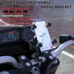WUPP CS-1133A1 Motorcycle Four-claw X Shape Adjustable Mobile Phone Holder Bracket, Double Tap Buckle Version - Image 5