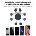 WUPP CS-1133A1 Motorcycle Four-claw X Shape Adjustable Mobile Phone Holder Bracket, Double Tap Buckle Version - Image 6