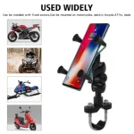 WUPP CS-1133A1 Motorcycle Four-claw X Shape Adjustable Mobile Phone Holder Bracket, Double Tap Buckle Version - Image 7