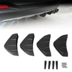 4 PCS Car General Shark Fin Rear Spoiler Bumper Chassis Decoration