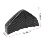 4 PCS Carbon Texture Car General Shark Fin Rear Spoiler Bumper Chassis Decoration - Image 5