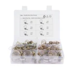 48 PCS Adjustable Color Galvanized Iron Double Wire Hose Clamps - Image 2