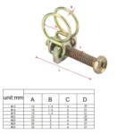 48 PCS Adjustable Color Galvanized Iron Double Wire Hose Clamps - Image 7