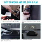 C700S OBD2 + GPS Mode Car HUD Head-up Display Fault Alarm - Image 5