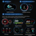 F9 OBD2 + GPS Mode Car HUD Head-up Display Speed / Water Temperature / Voltage Display - Image 5