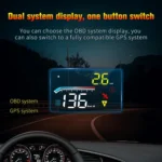 M17 Car HUD Head-up Display GPS Speed Meter Car OBD2 Diagnostic Tool - Image 4
