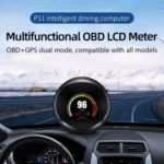 P11 OBD2 + GPS Mode Car HUD Head-up Display Water Temperature / Vehicle Speed / Voltage / Fuel Consumption Display, Speed Alarm - Image 4
