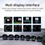 P11 OBD2 + GPS Mode Car HUD Head-up Display Water Temperature / Vehicle Speed / Voltage / Fuel Consumption Display, Speed Alarm - Image 8