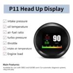 P11 OBD2 + GPS Mode Car HUD Head-up Display Water Temperature / Vehicle Speed / Voltage / Fuel Consumption Display, Speed Alarm - Image 9