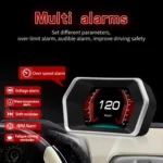P17 Car HUD Head-up Display GPS Speed Meter Car OBD2 Fault Elimination Code - Image 11