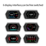 P17 Car HUD Head-up Display GPS Speed Meter Car OBD2 Fault Elimination Code - Image 4