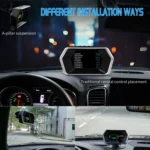 P17 Car HUD Head-up Display GPS Speed Meter Car OBD2 Fault Elimination Code - Image 7