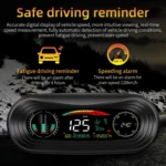P18 GPS Car HUD Head-up Display Vehicle Speed / Voltage / Mileage - Image 6