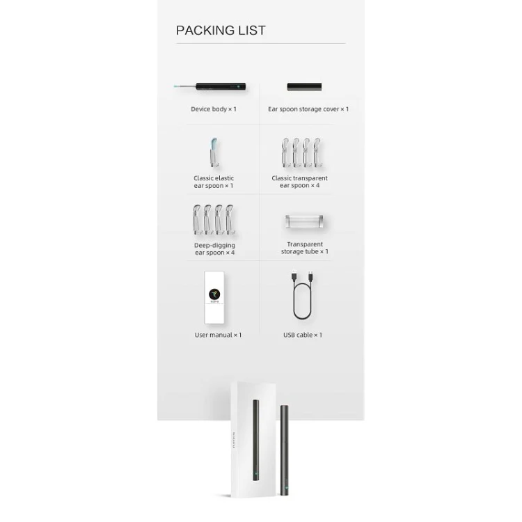 EDA00945901_B14.webp Bebird C3 Pro 2.4G 3.5mm Wireless Wifi High-definition Visual Ear Spoon 3 Million Pixels Out Ear Visual Ear Spoon - Image 15