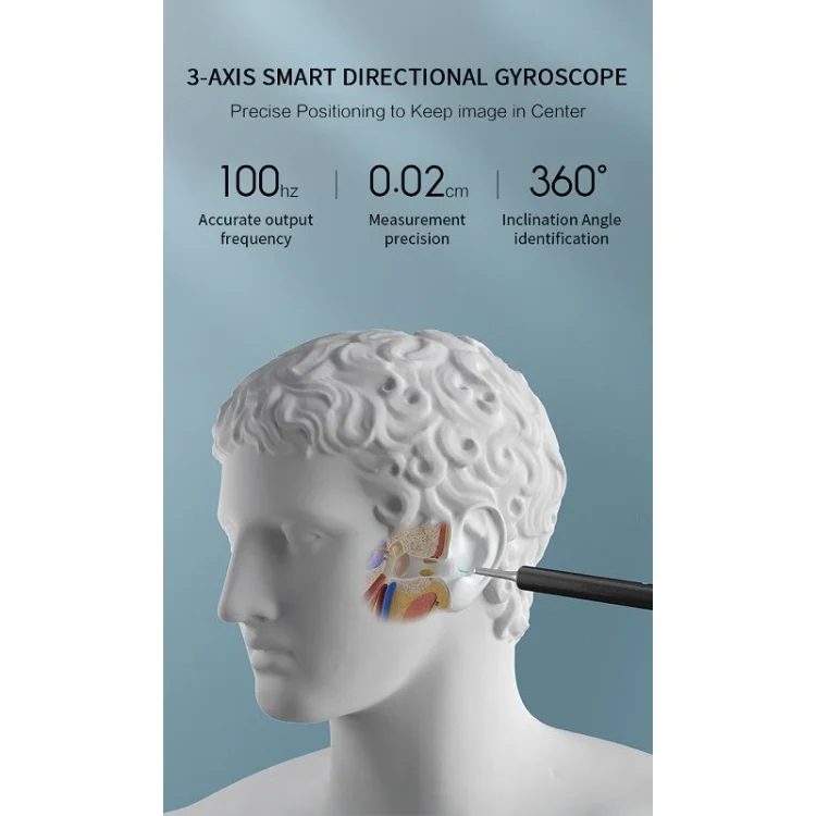 EDA00945901_B5.webp Bebird C3 Pro 2.4G 3.5mm Wireless Wifi High-definition Visual Ear Spoon 3 Million Pixels Out Ear Visual Ear Spoon - Image 6