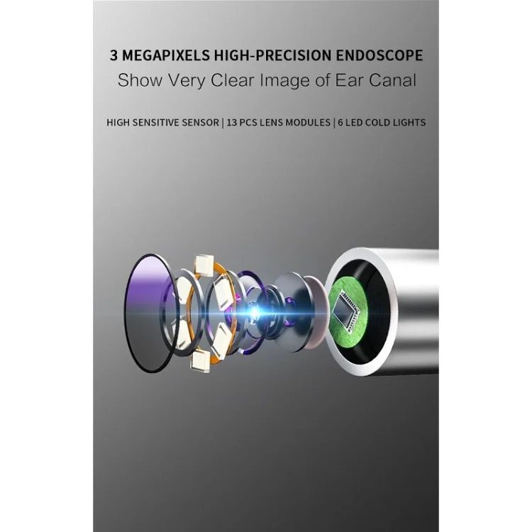 EDA00945901_B8.webp Bebird C3 Pro 2.4G 3.5mm Wireless Wifi High-definition Visual Ear Spoon 3 Million Pixels Out Ear Visual Ear Spoon - Image 9