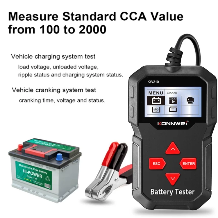 EDA009473_2.webp KONNWEI KW210 Car Battery Test Battery Capacity Resistance Battery Detector - Image 3