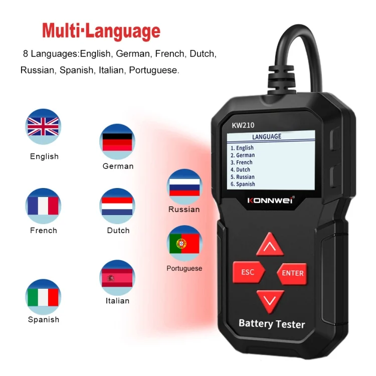 EDA009473_4.webp KONNWEI KW210 Car Battery Test Battery Capacity Resistance Battery Detector - Image 5