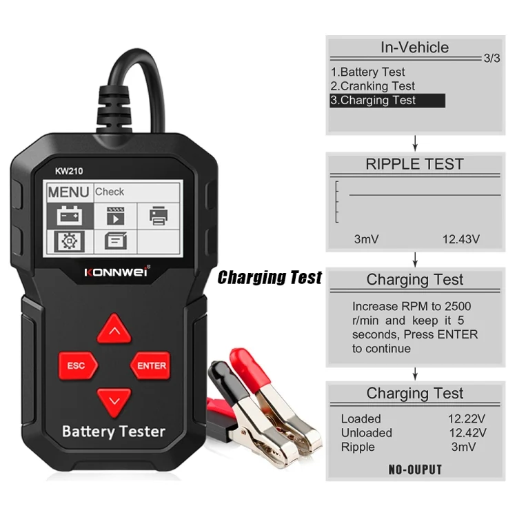 EDA009473_5.webp KONNWEI KW210 Car Battery Test Battery Capacity Resistance Battery Detector - Image 6