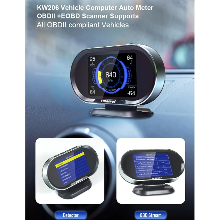 EDA009475_15.webp KONNWEI KW206 2 in 1 OBDII / EOBD12V Car Fault Scanner + 3.5 inch LCD Monitor - Image 16