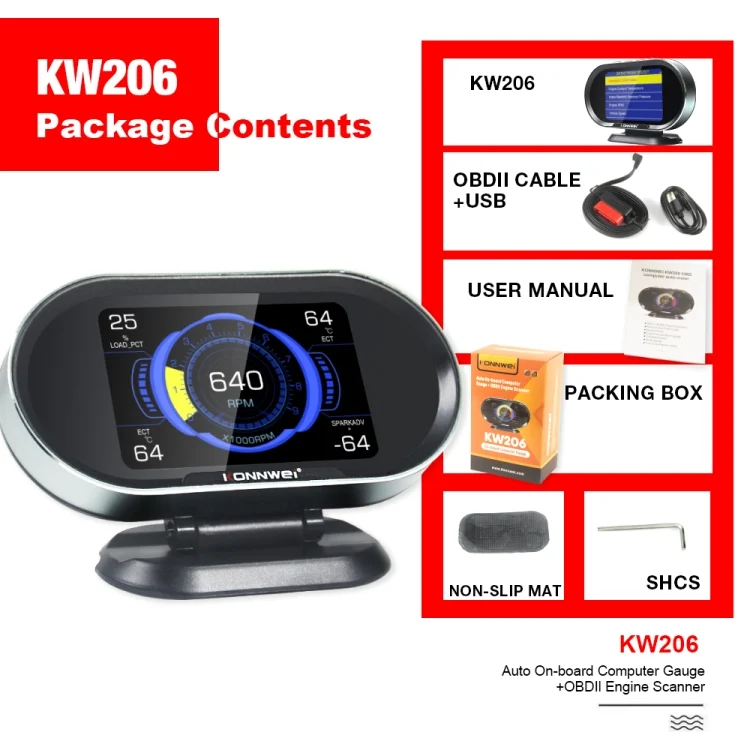 EDA009475_16.webp KONNWEI KW206 2 in 1 OBDII / EOBD12V Car Fault Scanner + 3.5 inch LCD Monitor - Image 17