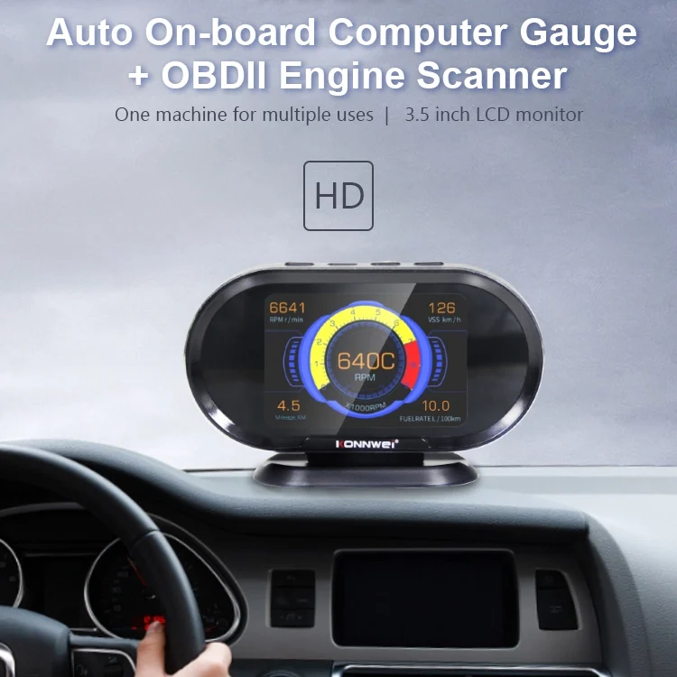 EDA009475_2.webp KONNWEI KW206 2 in 1 OBDII / EOBD12V Car Fault Scanner + 3.5 inch LCD Monitor - Image 3