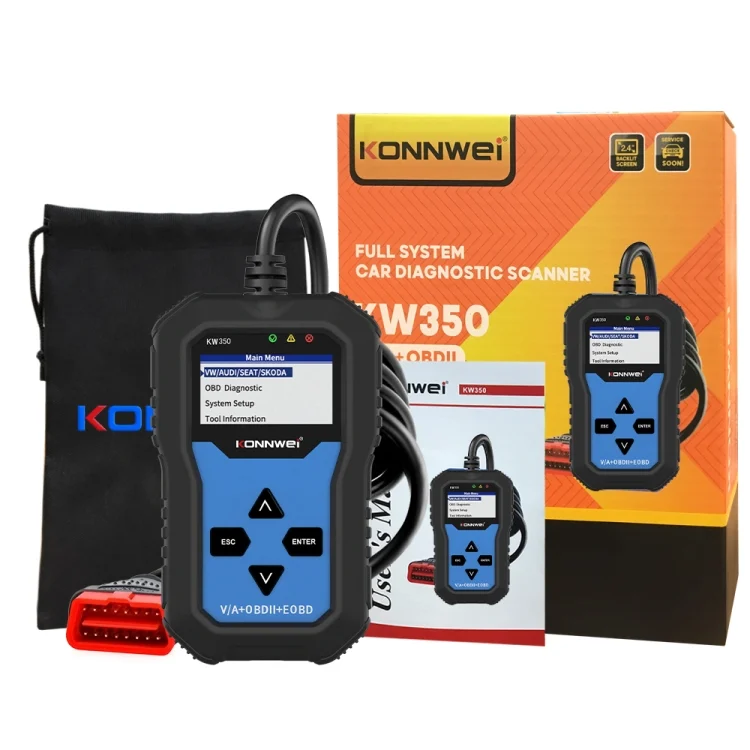 EDA009477_15.webp KONNWEI KW350 OBDII 12V Car Diagnostics Detector Scanner with 2 inch Black And White Display Screen V007 for Audi / Volkswagen - Image 16