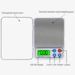 MH-555 600g x 0.01g High Accuracy Digital Electronic Portable Kitchen Scale Balance Device with 2.2 inch LCD Screen - Image 3
