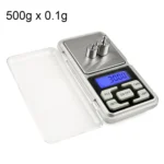 MH-100 500g x 0.1g High Accuracy Digital Electronic Portable Mini Pocket Scale Mobile Phone Weighing Scale Balance Device with 1.6 inch LCD Screen