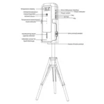 YAD-001 Infrared Thermometer + Automatic Infrared Sensor Sterilization Dispenser with Tripod Mount Holder - Image 3