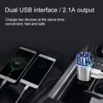2 in 1 Car Negative-ion Aromatherapy Air Purifier Humidifier + Dual USB Port Car Charger - Image 6