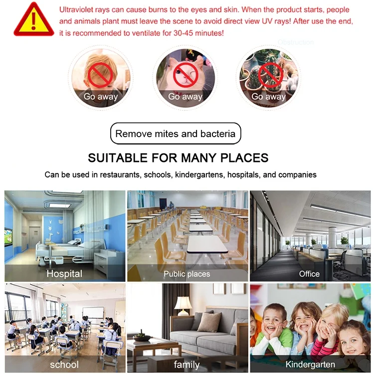 EPP1842US_10.webp 110V 8W Ozone Quartz UV Disinfection Light Portable UVC Anti-virus Sterilization Lamp - Image 11