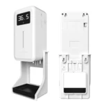 Rehabor A Handsfree Non-contact Body Light-sensitive Distance Sensor Thermometer + 450ml Automatic Non-contact Liquid Soap Spraying Dispenser with Base Mount - Image 2