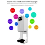 Rehabor A Handsfree Non-contact Body Light-sensitive Distance Sensor Thermometer + 450ml Automatic Non-contact Liquid Soap Spraying Dispenser with Base Mount - Image 5