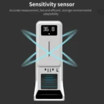 Rehabor A Handsfree Non-contact Body Light-sensitive Distance Sensor Thermometer + 450ml Automatic Non-contact Liquid Soap Spraying Dispenser with Base Mount - Image 6