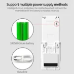 Rehabor A Handsfree Non-contact Body Light-sensitive Distance Sensor Thermometer + 450ml Automatic Non-contact Liquid Soap Spraying Dispenser with Base Mount - Image 9