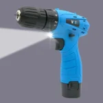 VOTO 12V Stepless Speed Regulation Rechargeable Hand Drill Set Electric Drill Power Tools with LED Light, AC 220V, US Plug, Random Color Delivery