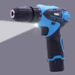 VOTO 12V Stepless Speed Regulation Rechargeable Hand Drill Set Electric Drill Power Tools with LED Light, AC 220V, US Plug, Random Color Delivery