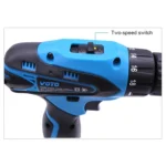 VOTO 16.8V Stepless Speed Regulation Rechargeable Hand Drill Set Electric Drill Power Tools with LED Light, AC 220V, US Plug, Random Color Delivery - Image 4