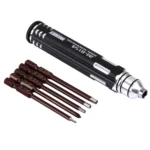 JAKEMY JM-8154 6 in 1 Model Screwdriver Set with 65mm S-2 Precision Bits(Cross 3.0, Hexagon H1.5 & H2.0 & H2.5 & H3.0) - Image 3