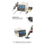 BAKU BA-942D 110V 700W 2 in 1 Digital Display Adjustable Temperature Hot Air Gun Set, US Plug - Image 6