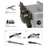 BAKU BA-942C 220V 1000W 2 in 1 Digital Display Adjustable Temperature Hot Air Gun Set, EU Plug - Image 4