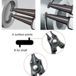 4 in 1 Pliers 10-15mm Snap Ring Circlip Plier Combination Retaining Clip 45-180 Degree - Image 4