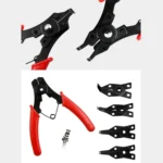 4 in 1 Pliers 10-15mm Snap Ring Circlip Plier Combination Retaining Clip 45-180 Degree - Image 6
