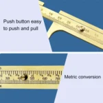Portable Mini Brass Sliding 100mm Gauge Vernier Bead Jewelry Measuring Caliper - Image 5
