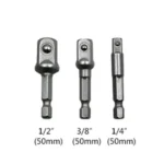 3 PCS/Set Socket Bit Extension Bar Hex Shank Adapter Drill Nut Driver Power Drill Bit(1/4, 3/8, 1/2 inch), Length:50mm - Image 2