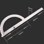 0-180 Degree Stainless Steel Protractor Angle Finder with 0-150mm Arm Measuring Ruler Tool - Image 2