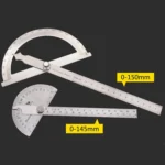 0-180 Degree Stainless Steel Protractor Angle Finder with 0-150mm Arm Measuring Ruler Tool - Image 5